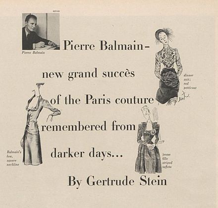 Viewer bytte rundt Fremkald Pierre Balmain - 20th Century DesignersRebecca Davis: Course Project